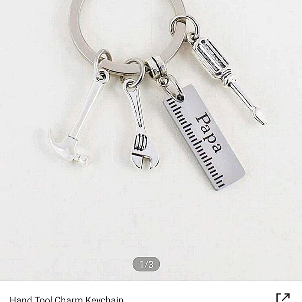 Hand Tool Charm Keychain.